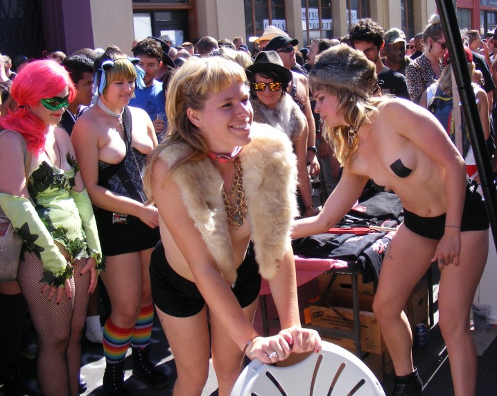 Public spanking at Folsom Street Fair